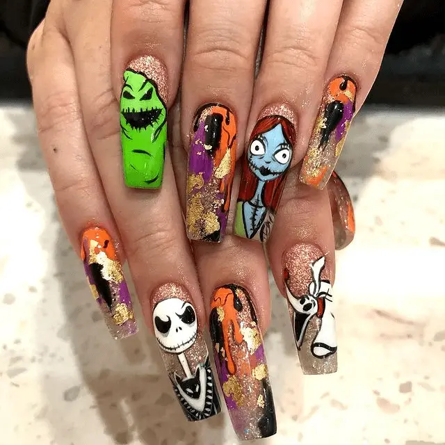 Nightmare Before Christmas Nails