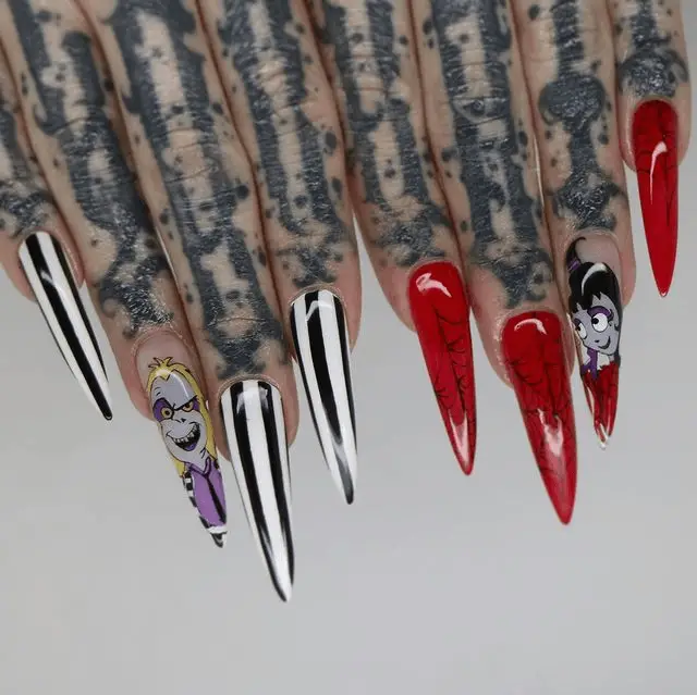 Beetlejuice Nails