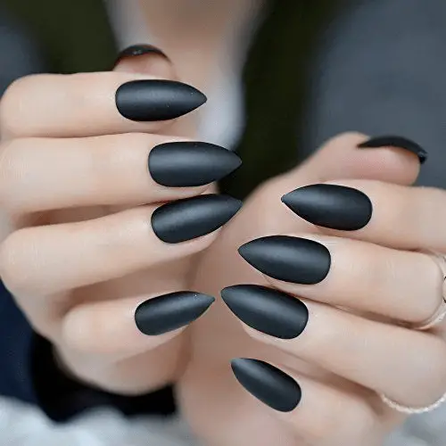 MISUD Matte Black Press-on Halloween Nails