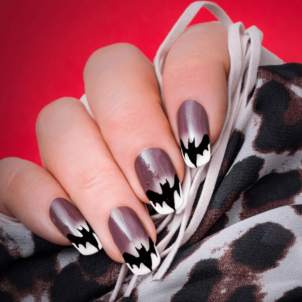 Bat Halloween Nails