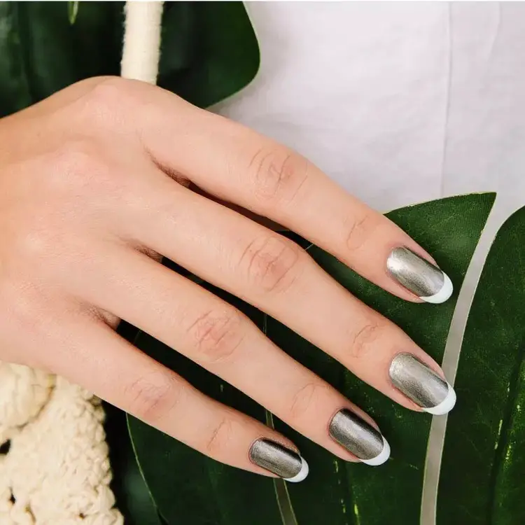 Frosted Metallics / Chic Nail Inspiration: Embrace Fall 2023's Hottest Nail Trends