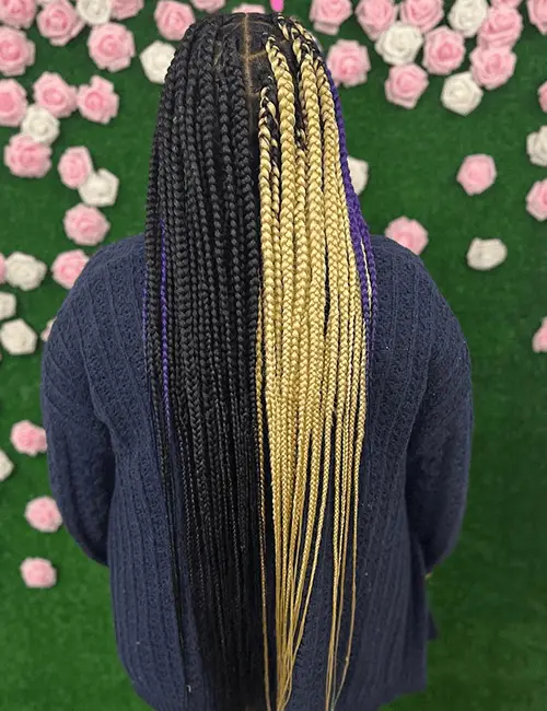 Half And Half Knotless Braids