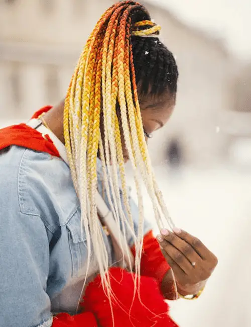 Sunset Hues Knotless Braids