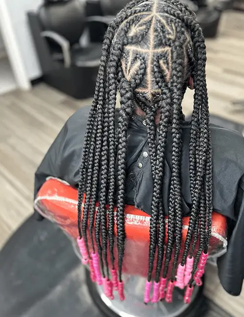 Arrow Knotless Braids