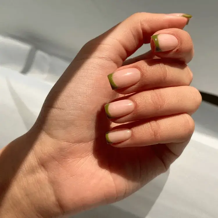 Mossy French Tips