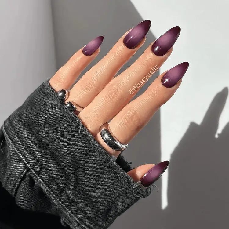 Eggplant Aura Nails