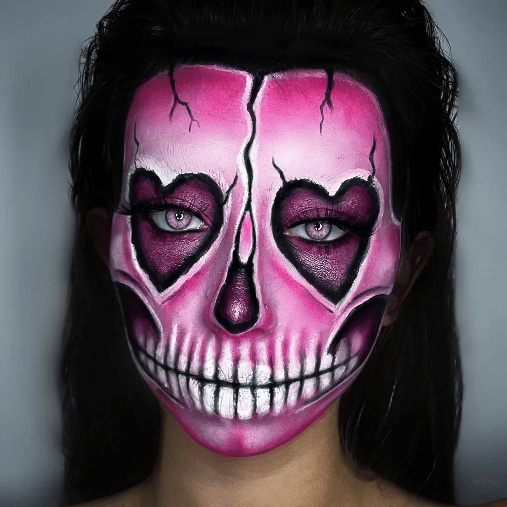 Beautiful Skull Clown Makeup