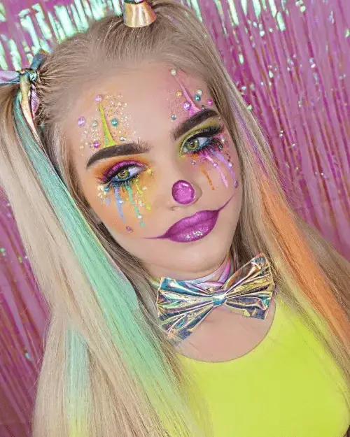 Icecream Clown Makeup For Halloween