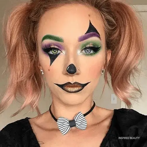 Cute Colorful Easy Scary Clown Makeup