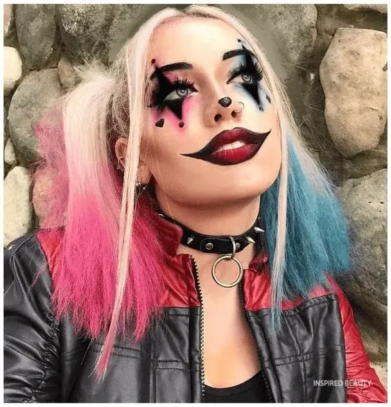 Harley Quinn makeup For Halloween