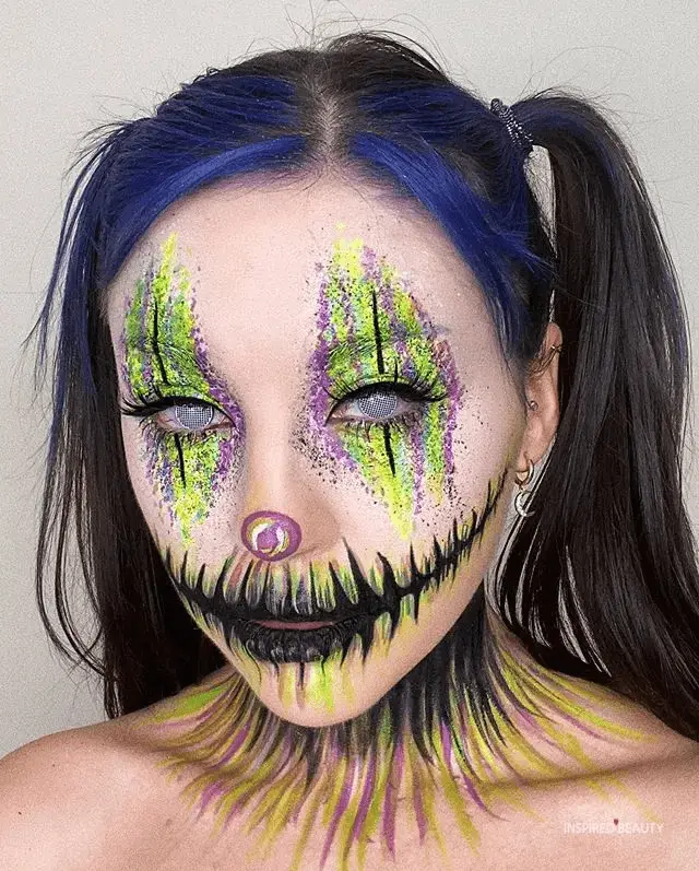 Creepy Clown Halloween Makeup