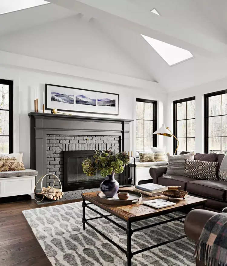 Gray Farmhouse Fireplace