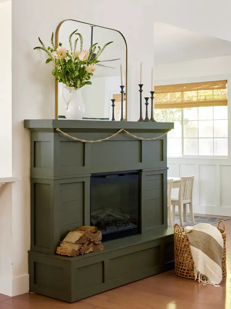 Gorgeous Green Fireplace
