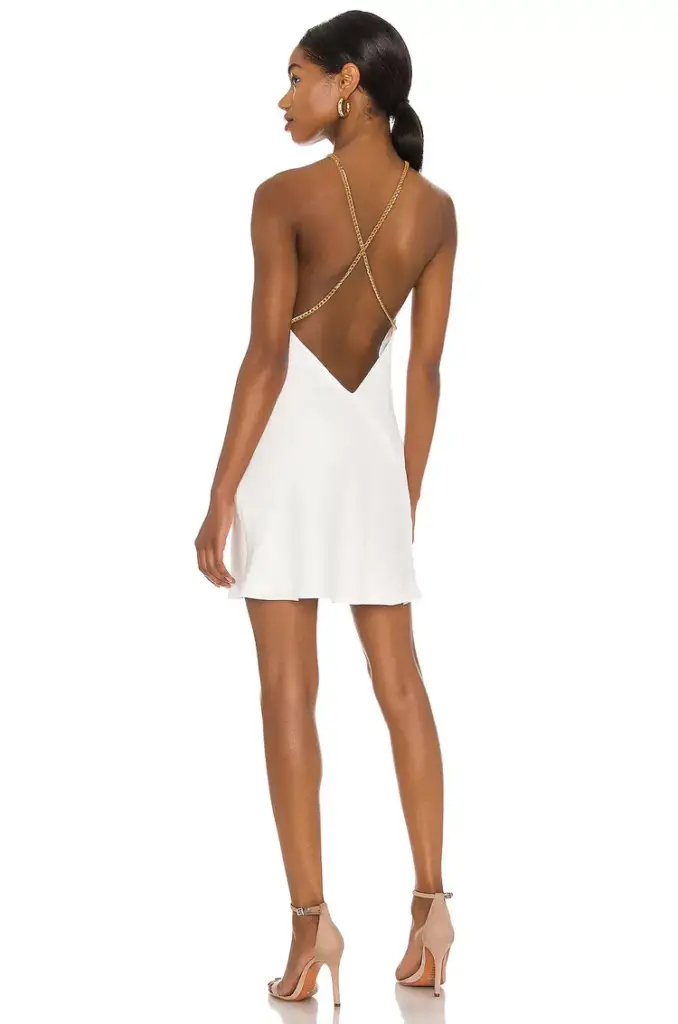 Backless Wedding Dresse For the After Party: Amanda Uprichard x REVOLVE Claudia x Back Chain Dress