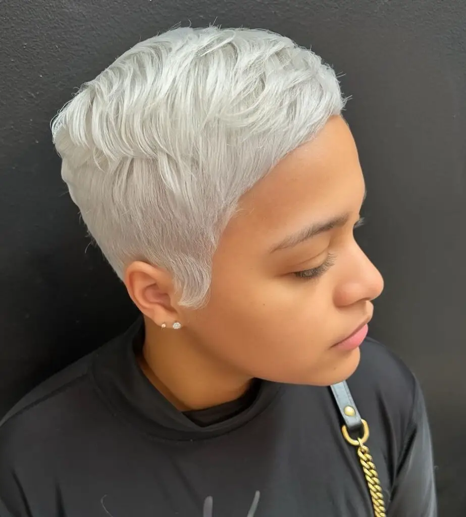 Cute Platinum Blonde Pixie