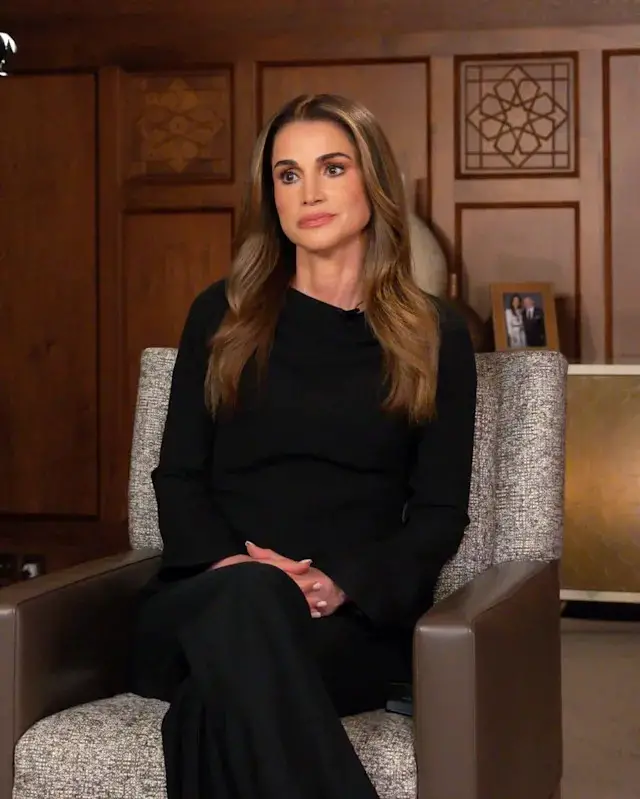 Queen Rania of Jordan makes surprise appearance to give impassioned interview on Israel-Gaza war