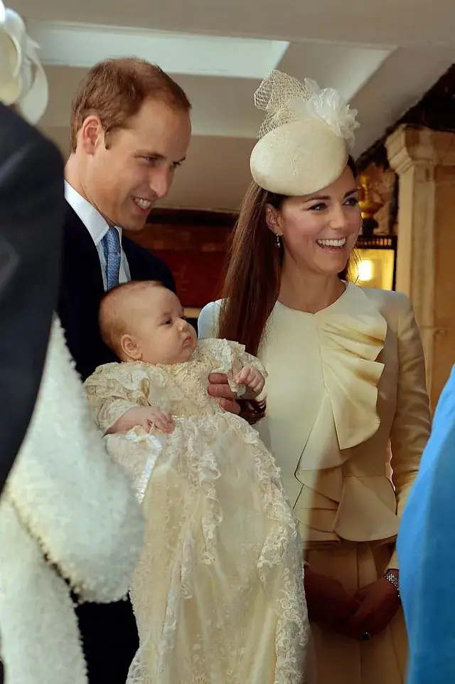 Proud parents William and Kate with baby George © Getty