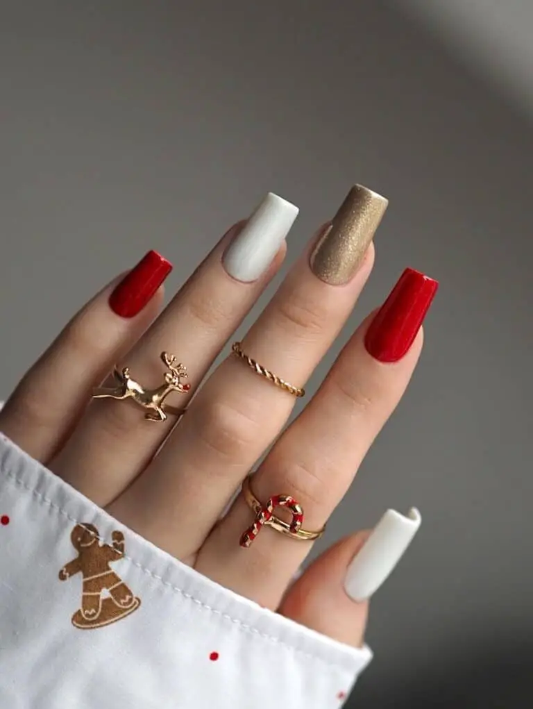 Christmas Nail Ideas: Santa-Inspired Nails