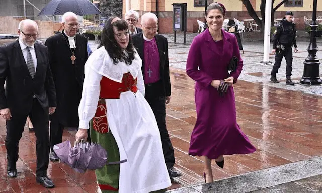 Crown Princess Victoria Attends Church Meeting at Uppsala Cathedral