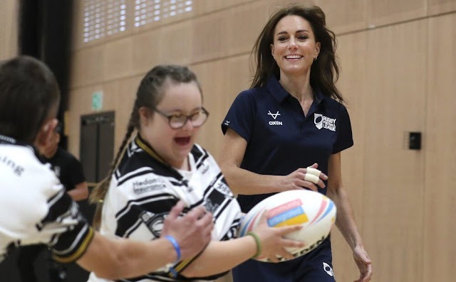 The Princess of Wales took part in a Rugby League Inclusivity Day at the Allam Sport Centre