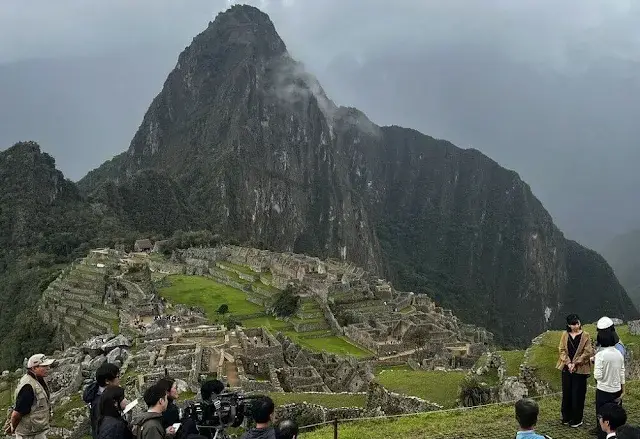 Japanese Princess Kako visited the Inca citadel of Machu Picchu in Cusco during her official visit to Peru