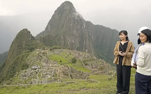 Japanese Princess Kako visited the Inca citadel of Machu Picchu in Cusco during her official visit to Peru