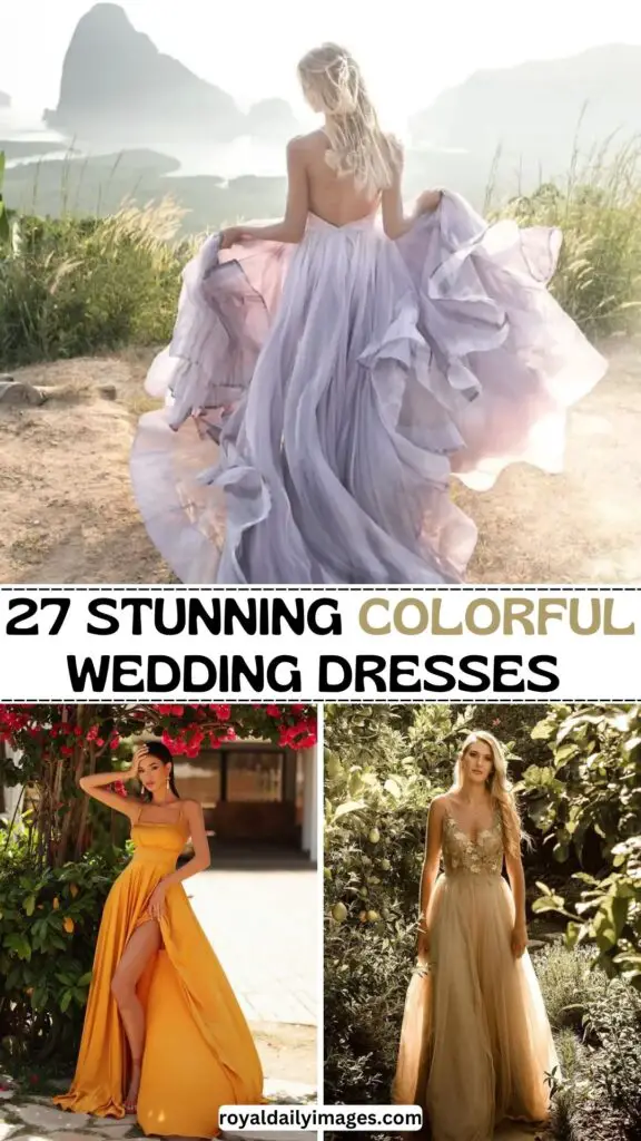 27 Stunning Colorful Wedding Dresses for a Vibrant Celebration