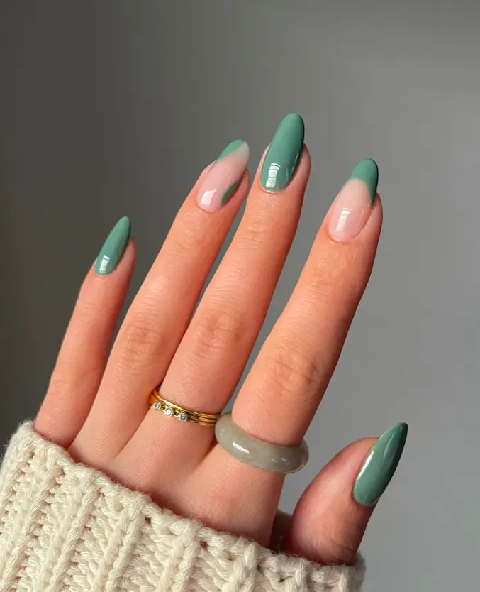 Autumn Green by Sarah | Fall Nail Designs 2023