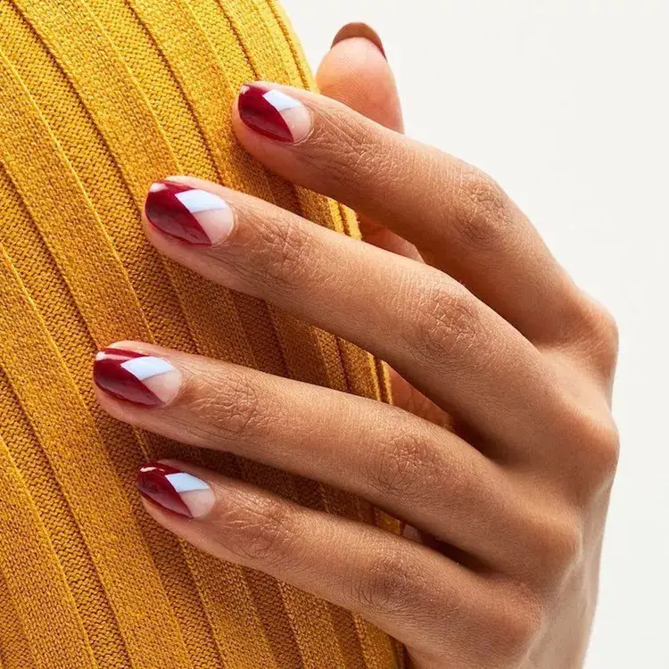 Burgundy Nail Designs - Lilac Accents | Fall Nails
