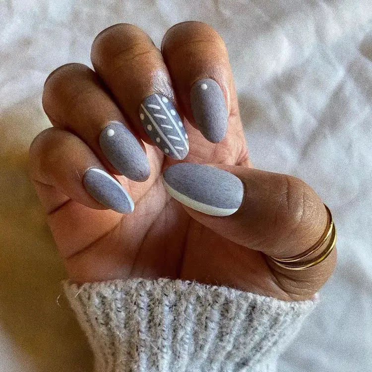 Gray Nail Polish Inspirations - Heather Gray Nails