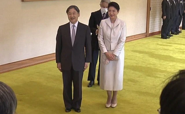 Emperor Naruhito and Empress Masako attended a meeting with recipients of the Order of Culture award