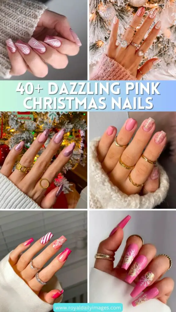 41+ Enchanting Pink Christmas Nail Designs You Need To Try