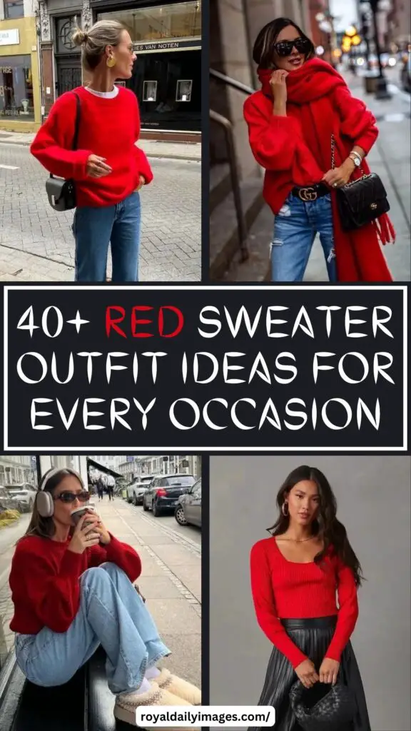 40+ Red Sweater Outfit Ideas For Every Occasion