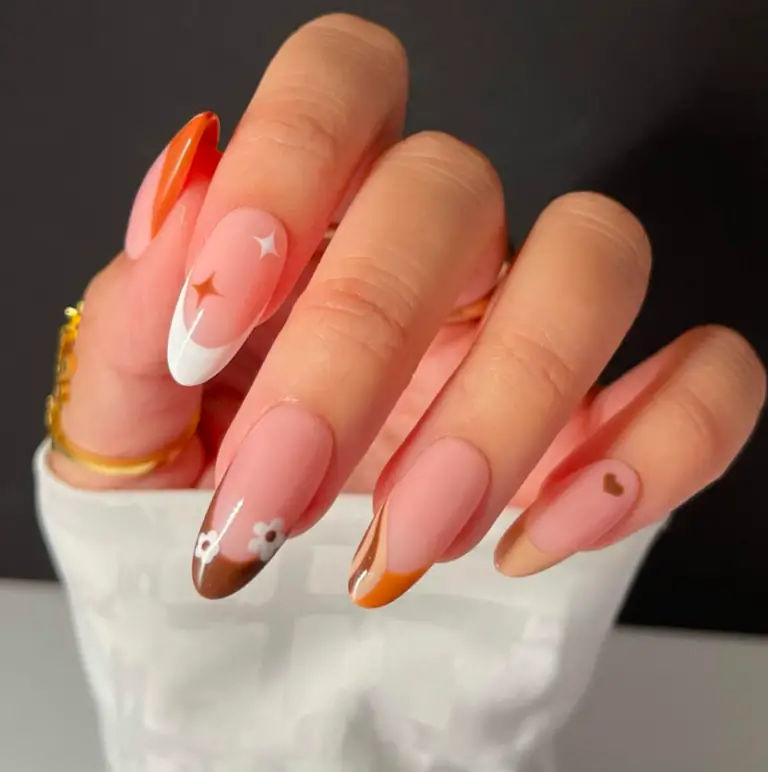Fall Nail Designs 2023 / Fall French by Aby