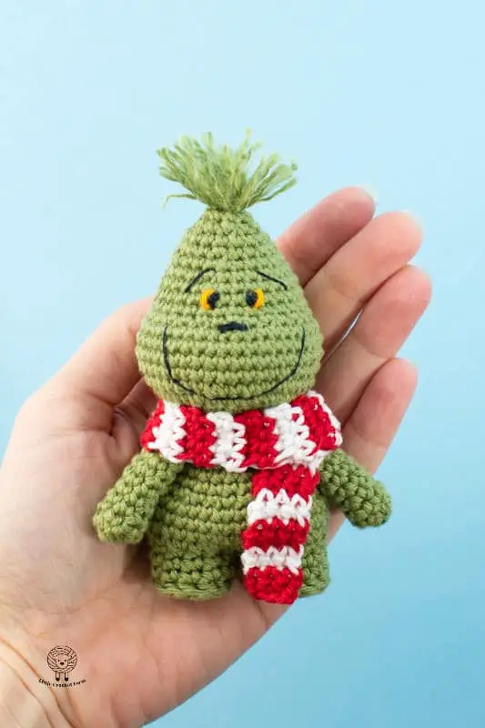 Bring the Grinch to Your Tree with a Playful Amigurumi Crochet Ornament