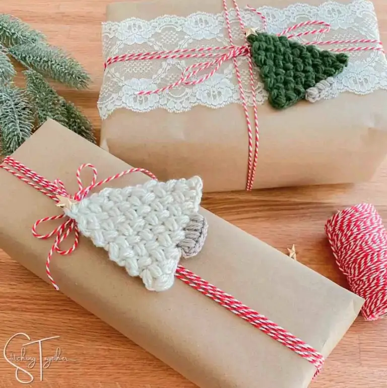 Create Texture with Bean Stitch Crochet Christmas Trees