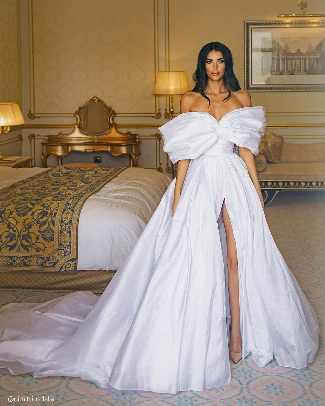 sexy wedding dresses ideas simple with slit off the shoulder dimitriusdalia