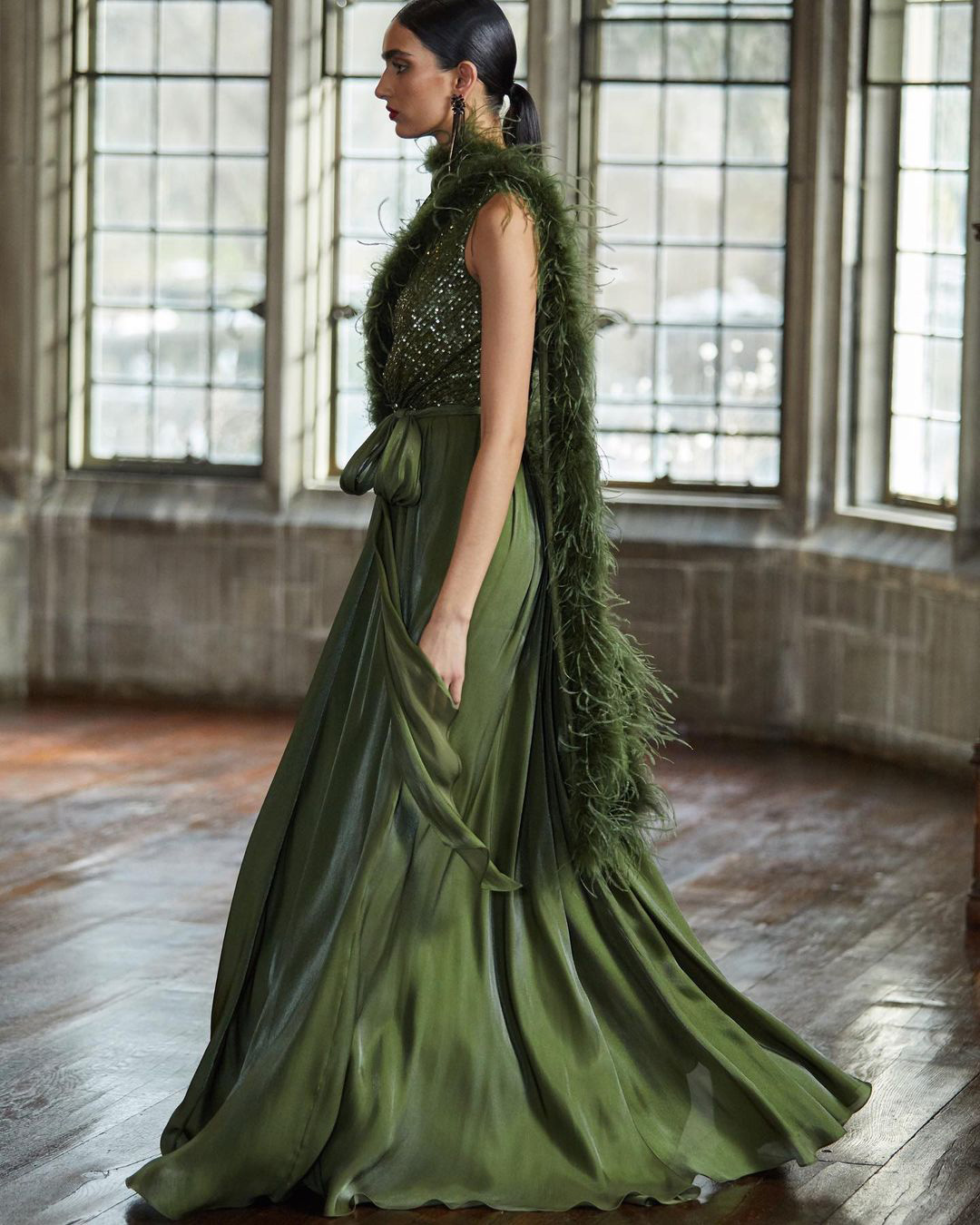 green colourful wedding dresses with fringe badgleymischka