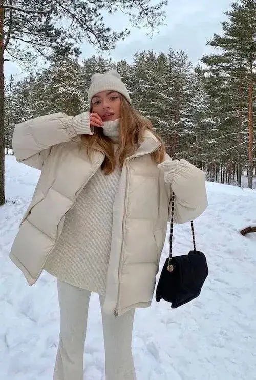 Exploring More Chic Ways to Wear a White Puffer Coat or Jacket