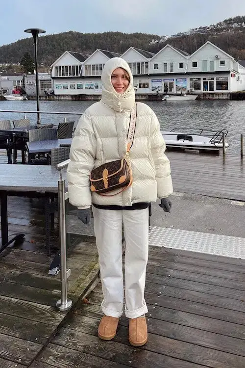 Exploring More Chic Ways to Wear a White Puffer Coat or Jacket