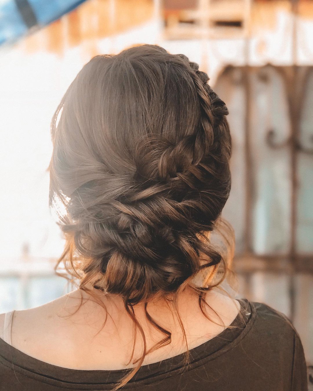 boho wedding hairstyles messy braided low bun babehairbyb