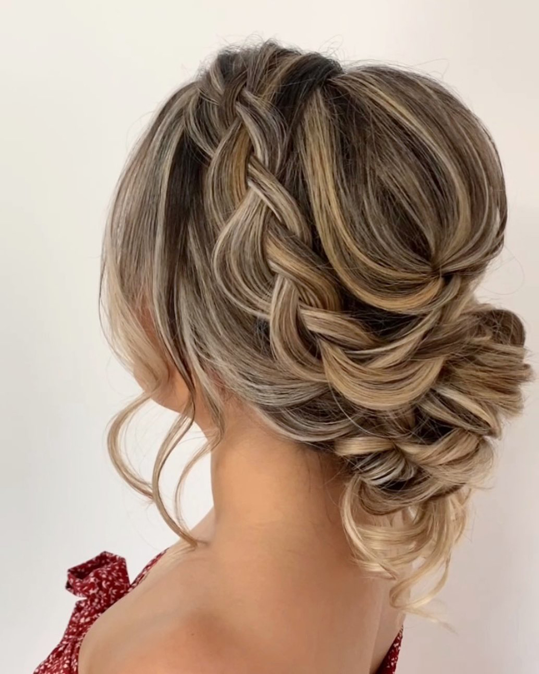 boho wedding hairstyles low bun with braided crown _vanessaospina_