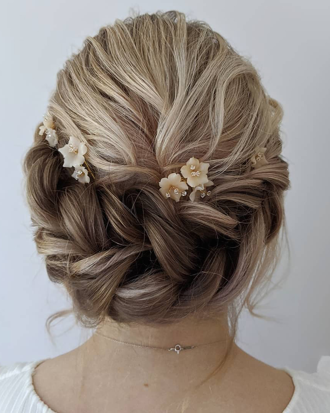 boho wedding hairstyles braided updo hannahblinkohairstylist