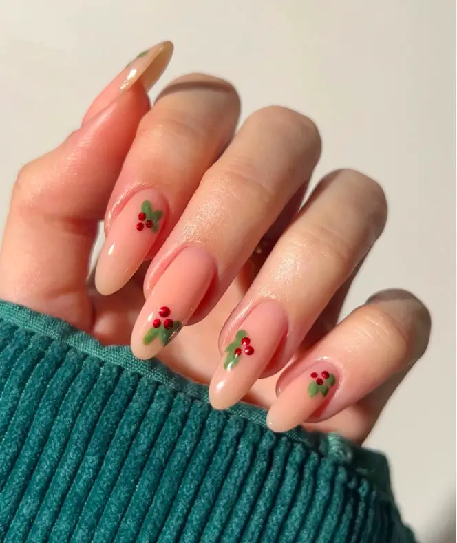 Achieve Elegance with Minimal Christmas Nails by Amber