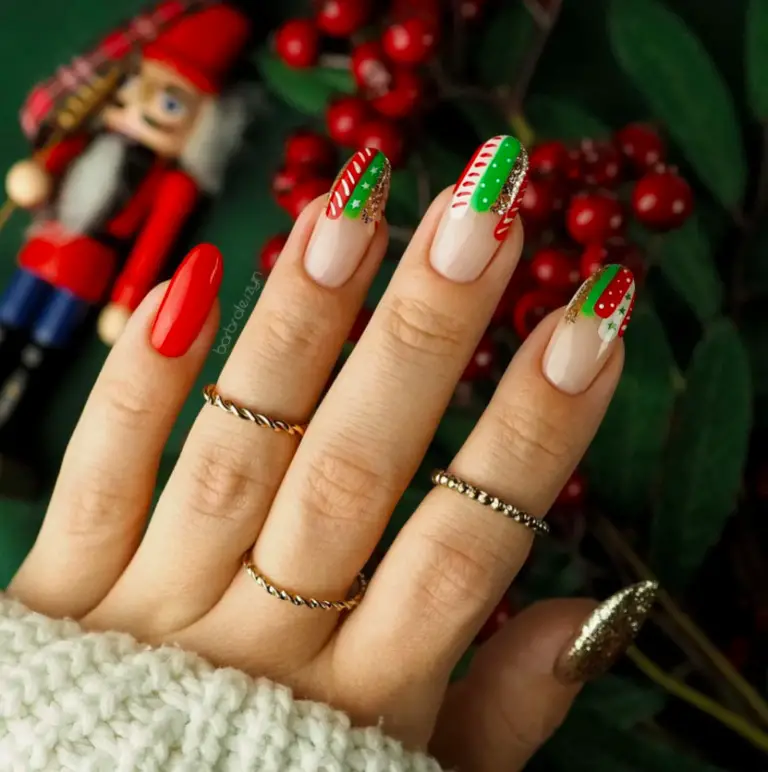 Jingle Bells Nail Design by Barbara for a Playful Twist