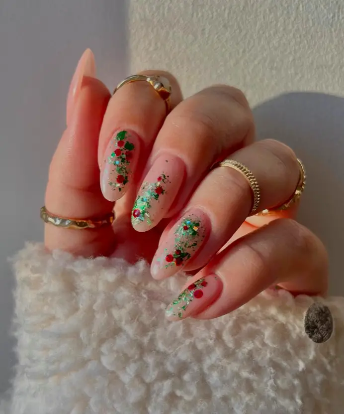 Deconstructed Holly Nail Art Inspiration by Jen