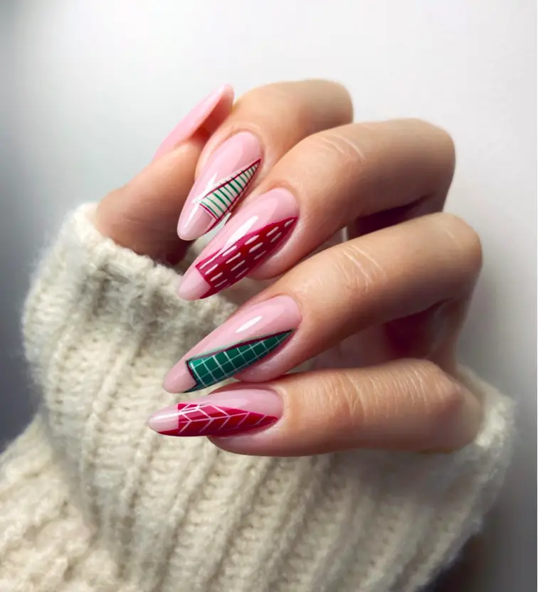 Perfect Christmas Trees Nail Design by Maja for a Whimsical Touch