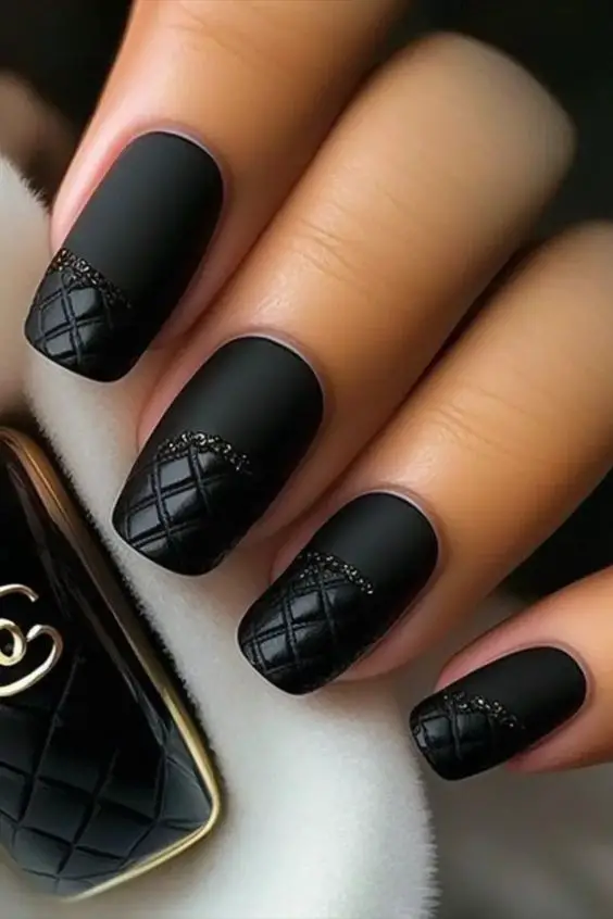 The Art of Darkness: Creative Nail Art Ideas for Coffin Black Acrylic Nails