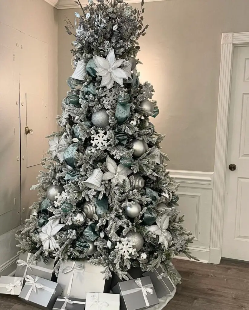 Silver Elegance - Silver Christmas Tree Ideas
