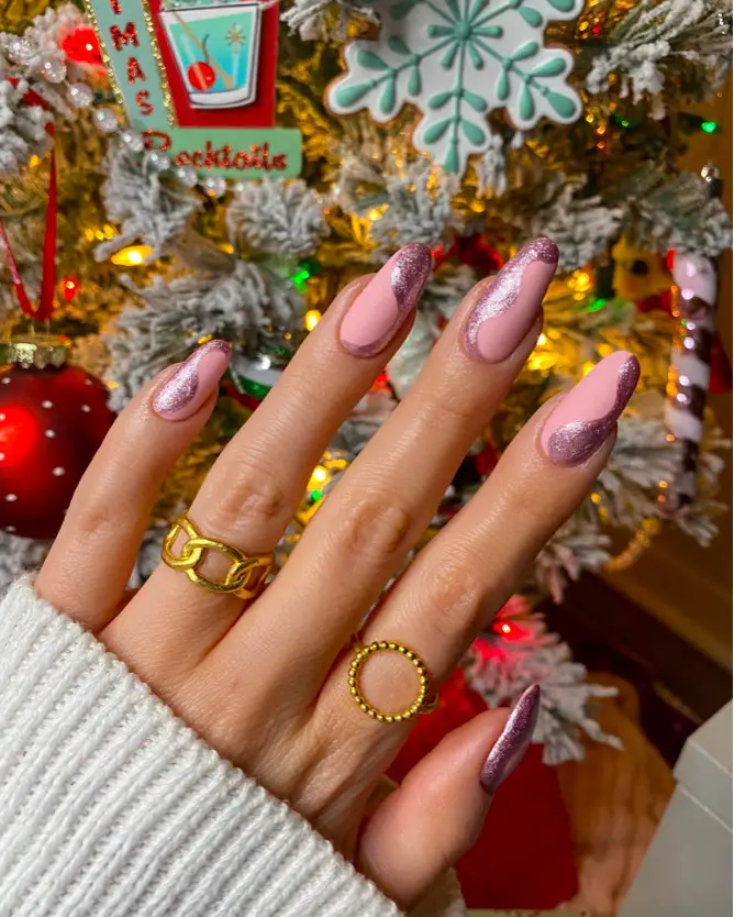 Pink Christmas Nail Designs: 39) Pink on Pink Franci: Franci Knows Best